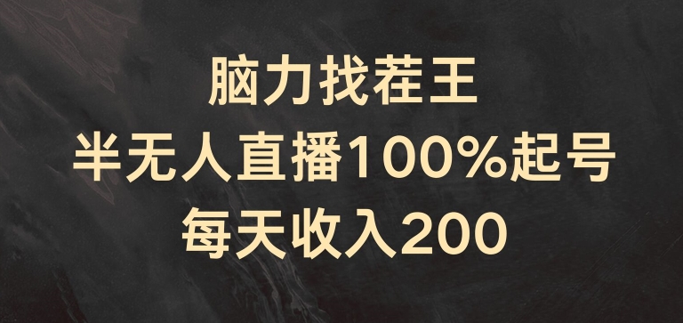 脑力找茬王,半无人直播100%起号,每天收入200+【揭秘】-风淘社