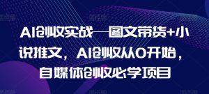 AI创收实战—图文带货+小说推文，AI创收从0开始，自媒体创收必学项目-风淘社