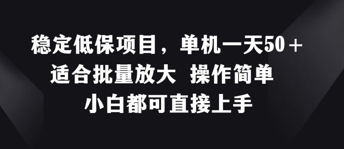 稳定低保项目,单机一天50+适合批量放大 操作简单 小白都可直接上手【揭秘】-风淘社