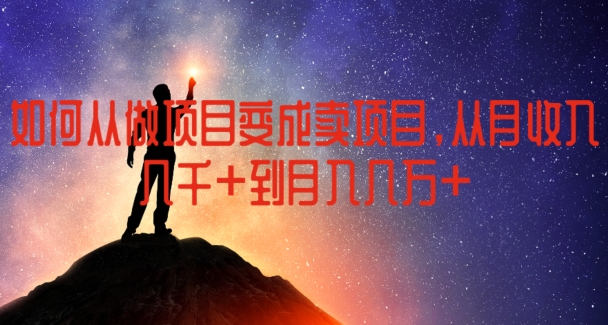 如何从做项目变成卖项目,从月收入几千到月入几万【揭秘】-风淘社