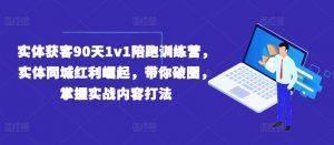 实体获客90天1v1陪跑训练营，实体同城红利崛起，带你破圈，掌握实战内容打法-风淘社
