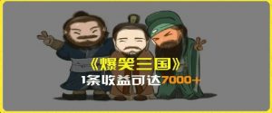 一条视频爆7000+收益，AI恶搞三国整活影片全流程版本科普，基本看了就可以学会【揭秘】-风淘社