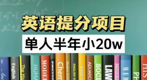 英语提分项目,100%正规项目,单人半年小 20w-风淘社