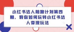 小红书达人陪跑计划第四期,教你如何玩转小红书达人变现玩法-风淘社
