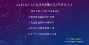 2024图文自媒体掘金赚取各平台收益项目,长期正规稳定-风淘社