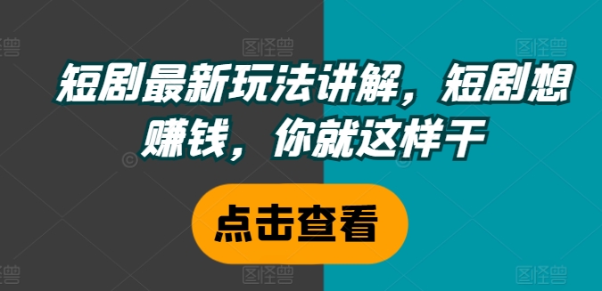 短剧最新玩法讲解,短剧想赚钱,你就这样干-风淘社