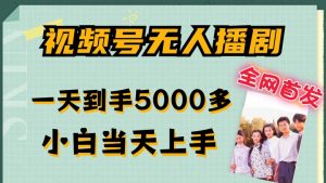 全网首发视频号无人播剧,拉爆流量不违规,一天到手5000多,小白当天上手,多号无限放大【揭秘】-风淘社