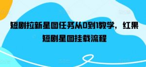 短剧拉新星图任务从0到1教学，红果短剧星图挂载流程-风淘社