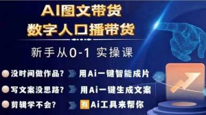 Ai图文带货+数字人口播带货,从0~1实操体系课-风淘社