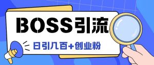 Boss直聘引流创业粉最新玩法日引100+创业粉【揭秘】-风淘社