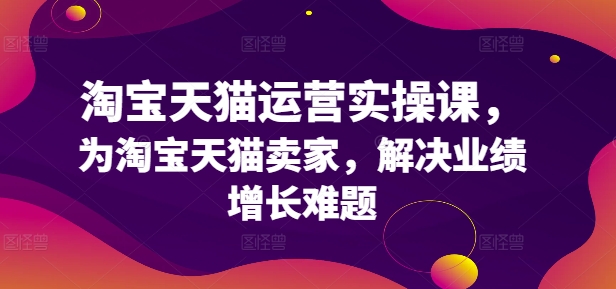 淘宝天猫运营实操课,为淘宝天猫卖家,解决业绩增长难题-风淘社