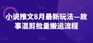 小说推文8月最新玩法—故事混剪批量搬运流程-风淘社
