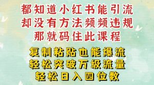 小红书靠复制粘贴一周突破万级流量池干货,以减肥为例,每天稳定引流变现四位数【揭秘】-风淘社