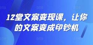 12堂文案变现课,让你的文案变成印钞机-风淘社