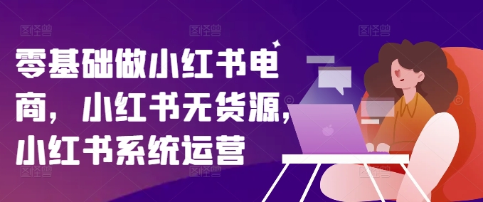 零基础做小红书电商，小红书无货源，小红书系统运营-风淘社