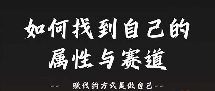 赛道和属性2.0:如何找到自己的属性与赛道,赚钱的方式是做自己-风淘社
