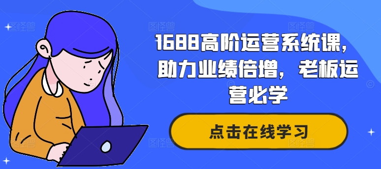 1688高阶运营系统课,助力业绩倍增,老板运营必学-风淘社