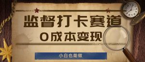 监督打卡赛道,0成本变现,小白也可以做【揭秘】-风淘社