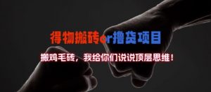 得物搬砖撸货项目?掰下数据，我给你们说说顶层思维【揭秘】-风淘社