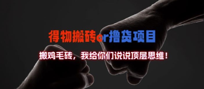 得物搬砖撸货项目?掰下数据，我给你们说说顶层思维【揭秘】-风淘社