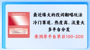 拆解最近爆火的改词翻唱玩法,搭配独特剪辑手法,条条大爆款,多渠道涨粉变现【揭秘】-风淘社