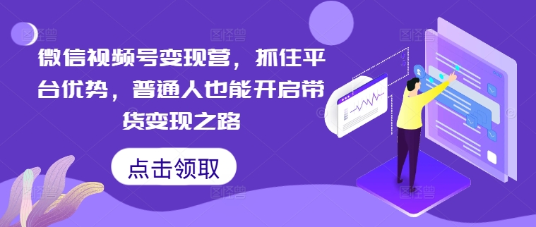 微信视频号变现营,抓住平台优势,普通人也能开启带货变现之路-风淘社