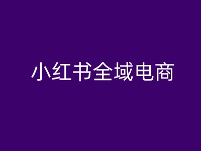 小红书全域电商,小红书电商教程-风淘社