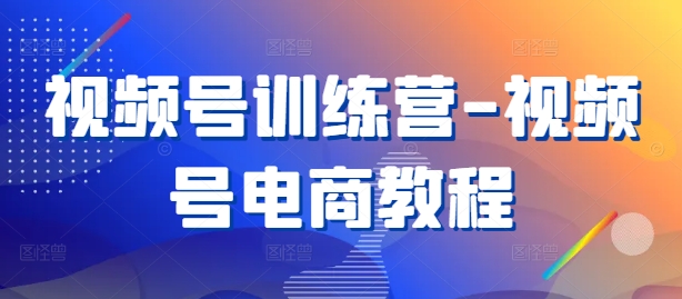 视频号训练营-视频号电商教程-风淘社