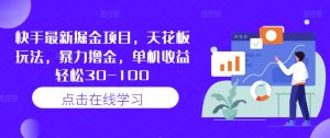 快手最新掘金项目,天花板玩法,暴力撸金,单机收益轻松30-100-风淘社