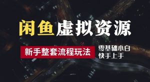 2024最新闲鱼虚拟资源玩法,养号到出单整套流程,多管道收益,每天2小时月收入过万【揭秘】-风淘社
