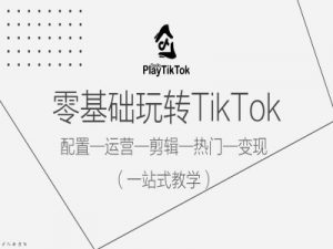 零基础玩转TikTok,配置一运营一剪辑一热门一变现,一站式教学-风淘社