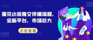 蛋花小说推文详细流程，全新平台，市场巨大-风淘社