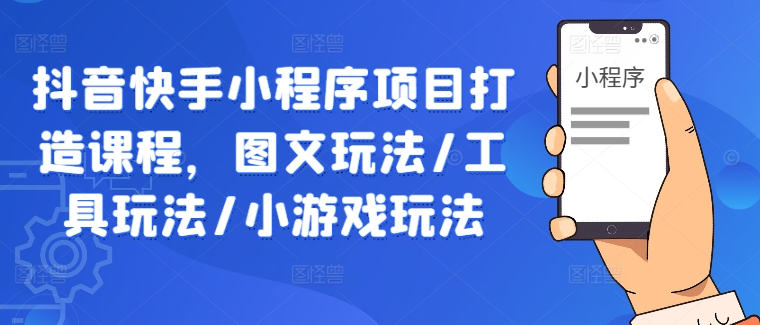 抖音快手小程序项目打造课程,图文玩法/工具玩法/小游戏玩法-风淘社
