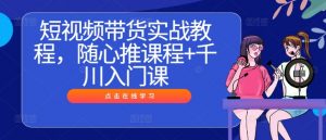 短视频带货实战教程,随心推课程+千川入门课-风淘社