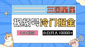 2024视频号三国冷门赛道掘金,条条视频爆款,操作简单轻松上手,新手小白也能月入1w-风淘社