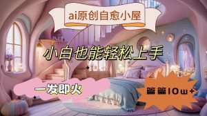 ai原创治愈小屋,小白也能轻松上手,一发即火,篇篇10w+【揭秘】-风淘社