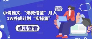 小说推文-“爆款借鉴”月入1W养成计划“实操篇”-风淘社