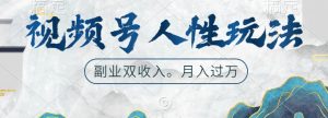 视频号人性玩法，让你起号，广告双份收入，副业好选择【揭秘】-风淘社