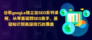 谷歌google独立站SEO系列课程,从零基础到SEO高手,基础知识到高级技巧的覆盖-风淘社