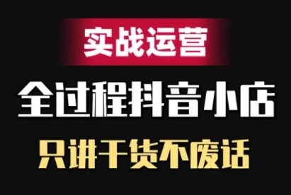 抖音小店精细化实战运营,只讲干货不废话-风淘社