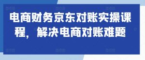 电商财务京东对账实操课程,解决电商对账难题-风淘社