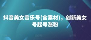 抖音美女音乐号(含素材),创新美女号起号涨粉-风淘社