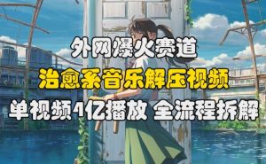 外网爆火赛道，治愈系音乐解压视频，单视频最高4亿播放 ，全流程拆解【揭秘】-风淘社