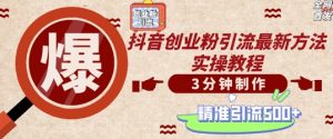 轻松制作创业类视频,一天被动加精准创业粉500+【揭秘】-风淘社