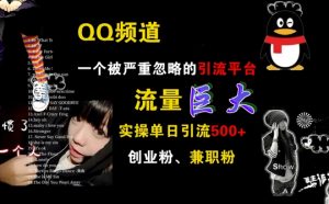 QQ频道,一个被严重忽略的引流平台,流量巨大 实操单日引流500+创业粉兼职粉【揭秘】-风淘社