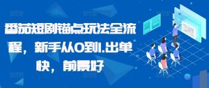 番茄短剧锚点玩法全流程,新手从0到1,出单快,前景好-风淘社