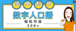 简单制作数字人口播轻松引流500+精准创业粉【揭秘】-风淘社
