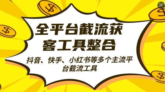 全平台截流获客工县整合全自动引流，日引2000+精准客户【揭秘】-风淘社
