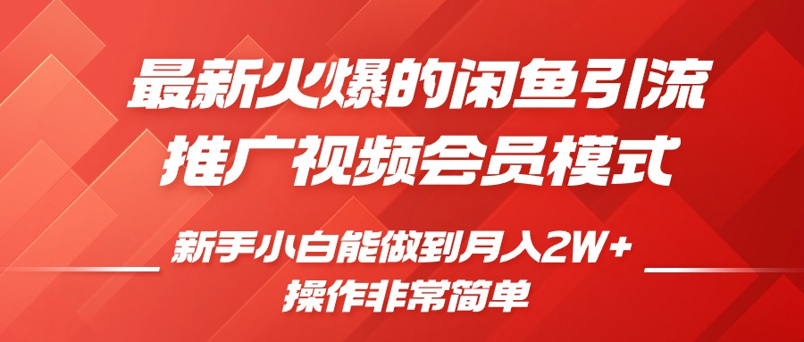 闲鱼引流推广影视会员,0成本就可以操作,新手小白月入过W+【揭秘】-风淘社