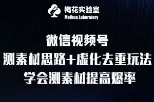 视频号连怼技术-测素材思路和上下虚化去重玩法-梅花实验室社群专享-风淘社